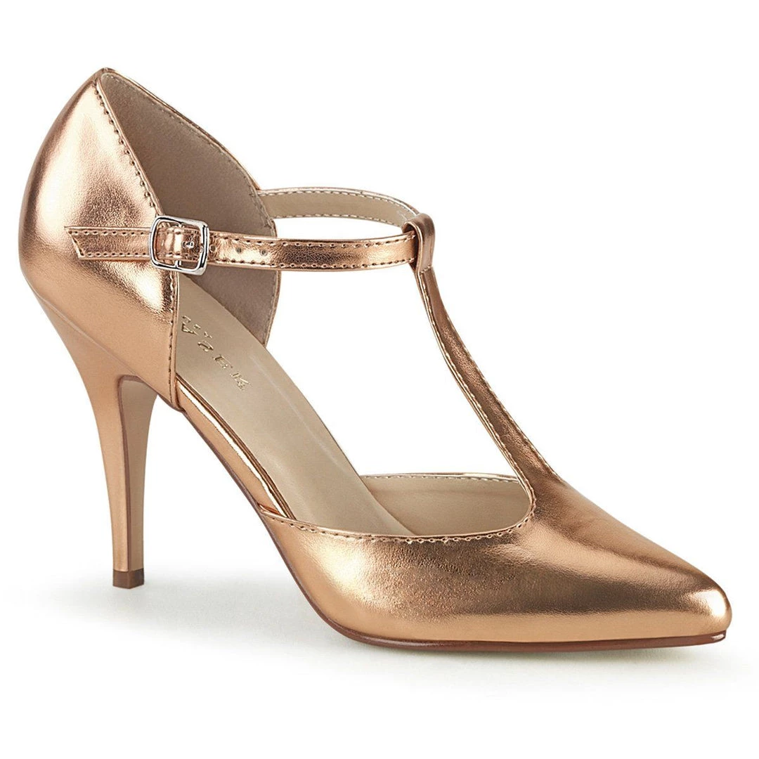 Pleaser VANITY-415 Rose Gold Metallic Pu Pump Shoes 8 Pleaser VANITY-415 Rose Gold Metallic Pu Pump Shoes