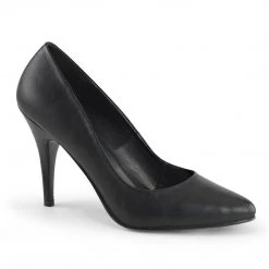 Pleaser VANITY-420 Black Faux Leather Pump