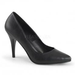 Pleaser VANITY-420 Black Faux Leather Pump