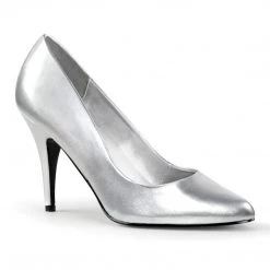 Pleaser VANITY-420 Silver Faux Leather Pump