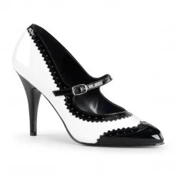 Pleaser Shoes VANITY-442 Black-White Patent Mary Janes 13 Pleaser Shoes VANITY-442 Black-White Patent Mary Janes