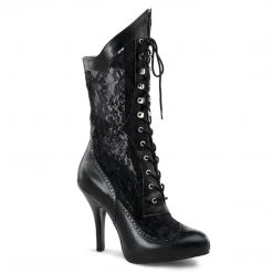 Funtasma VICTORIAN-116X Black Pu-Lace Boots