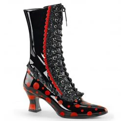 Funtasma VICTORIAN-122 Black-Red Patent