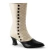 Funtasma Boots VICTORIAN-123 Cream-Black Pu