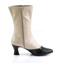 Funtasma Boots VICTORIAN-123 Cream-Black Pu 14 Funtasma Boots VICTORIAN-123 Cream-Black Pu