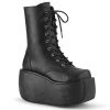 Demonia VIOLET-120 Black Vegan Leather Ankle Boot Boots