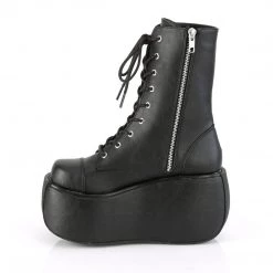 Demonia VIOLET-120 Black Vegan Leather Ankle Boot Boots