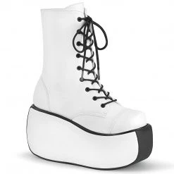 Demonia VIOLET-120 White Vegan Leather Ankle Boot Boots 18 Demonia VIOLET-120 White Vegan Leather Ankle Boot Boots