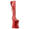 Pleaser Pink Label Boots VIVACIOUS-3016 Red-Gold Glitter