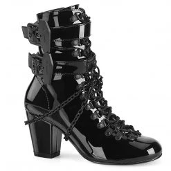 Demonia VIVIKA-128 Black Patent Ankle Boot