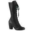 Demonia VIVIKA-205 Black Vegan Leather Mid-Calf Boot