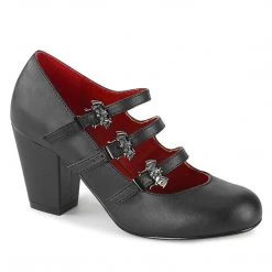 Demonia VIVIKA-38 Black Vegan Leather Mary Janes