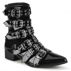 Demonia Boots WARLOCK-70 Black Patent Calf Boot
