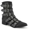Demonia WARLOCK-70 Black Vegan Leather Calf Boot Boots