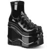Demonia WAVE-110 Black Patent Ankle Boot New Arrivals
