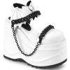 Demonia WAVE-20 White Vegan Leather Sandal New Arrivals