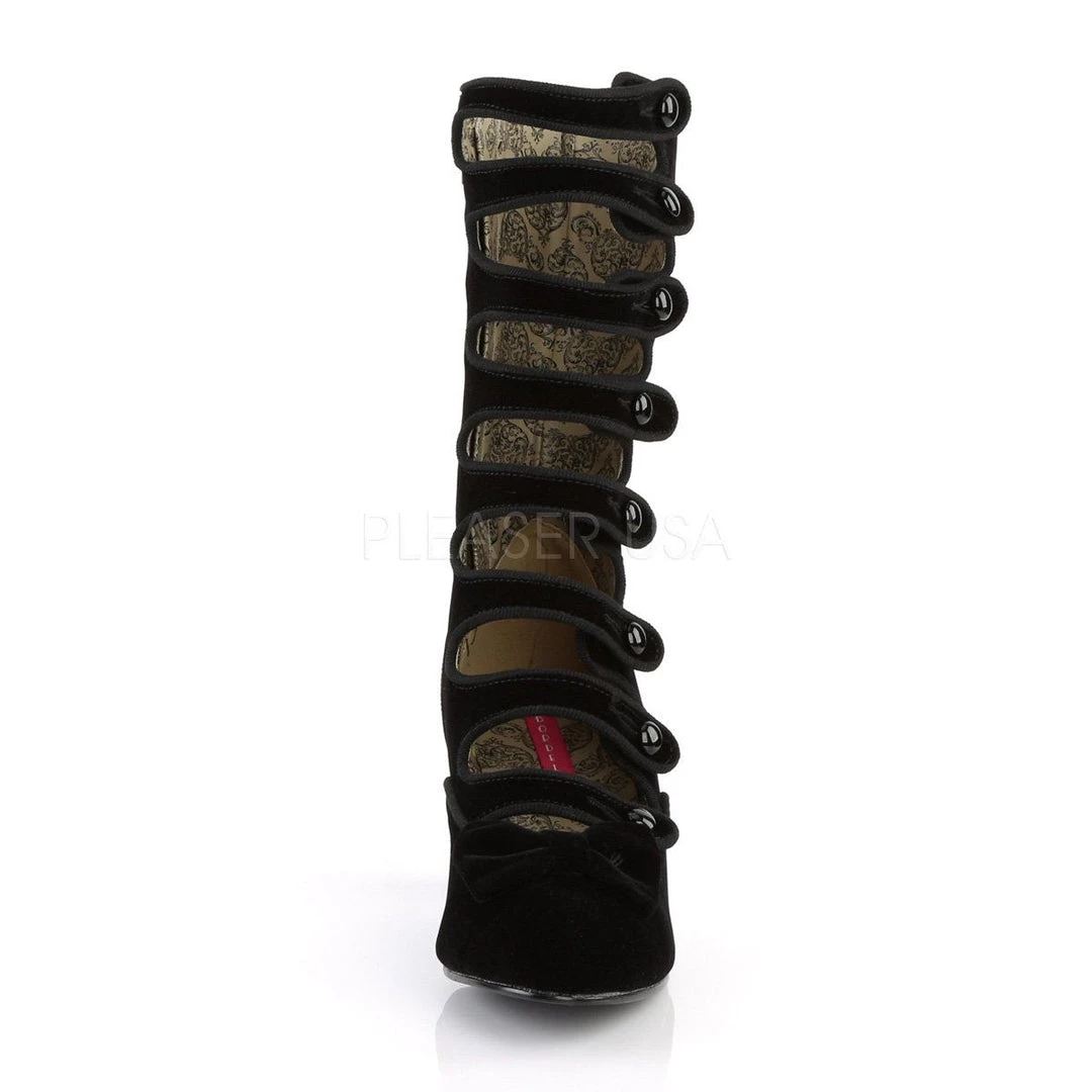Bordello Boots WHIMSEY-115 Black Velvet 4 Bordello Boots WHIMSEY-115 Black Velvet