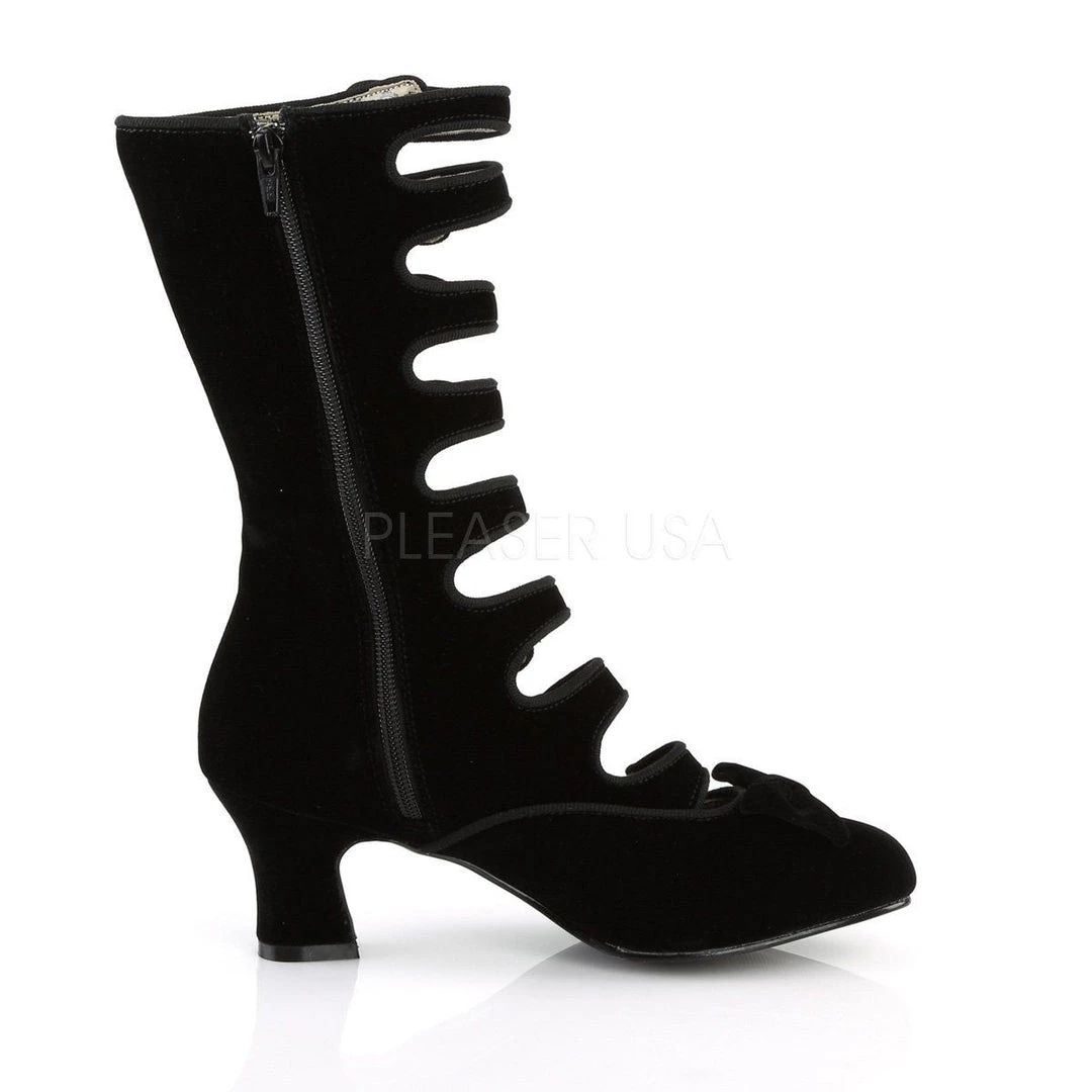 Bordello Boots WHIMSEY-115 Black Velvet 7 Bordello Boots WHIMSEY-115 Black Velvet