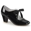 Pin Up Couture WIGGLE-32 Black Patent Shoes