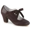 Pin Up Couture WIGGLE-32 Dark Brown Faux Leather