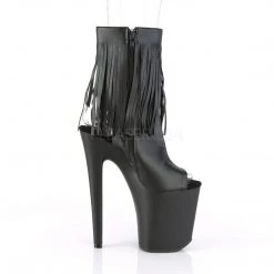 Pleaser XTREME-1019 Black Faux Leather Ankle Boot