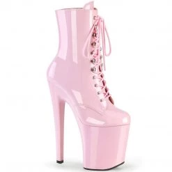 Pleaser Boots XTREME-1020 Baby Pink Patent Ankle Boot