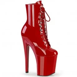 Pleaser Boots XTREME-1020 Red Patent Ankle Boot