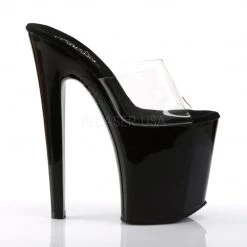 Pleaser Shoes XTREME-801 Clear/Black Platform Sandal