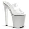Pleaser XTREME-802 Clear/White Platform Sandal
