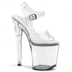 Pleaser XTREME-808 Clear Platform Sandal