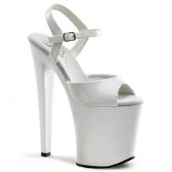 Pleaser XTREME-809 White Patent Platform Sandal