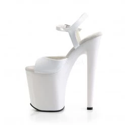 Pleaser XTREME-809 White Patent Platform Sandal 10 Pleaser XTREME-809 White Patent Platform Sandal