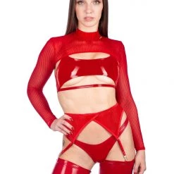 Naughty Thoughts XXX Rated See Through Shrug RED