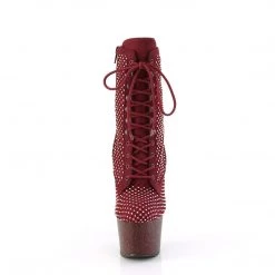 Pleaser ADORE-1020RM Burgundy Faux Suede-Rhinestones Mesh/Burgundy Mat Upcoming Styles (Preview)