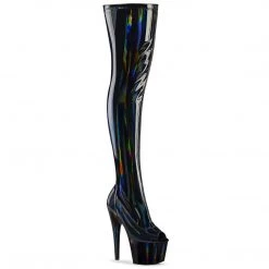 Pleaser ADORE-3011HWR Black Stretch Holo/Black Holo