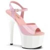 Pleaser ADORE-709 Baby Pink Patent/White