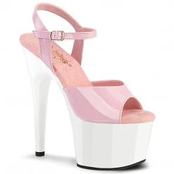 Pleaser ADORE-709 Baby Pink Patent/White