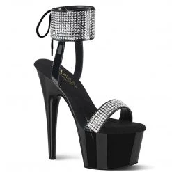 Pleaser ADORE-770 Black Patent-Rhinestones/Black