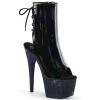 Pleaser BEJEWELED-1018DM-7 Black Holo Patent/Midnight Black Rhinestones Coming Soon (Pre-Order)