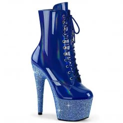 Pleaser BEJEWELED-1020-7 Blue Holo Patent/Blue AB Rhinestones Upcoming Styles (Preview)