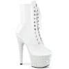 Pleaser BEJEWELED-1020-7 White Holo Patent/White Rhinestones