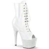Pleaser BEJEWELED-1021-7 White Holo Patent/White Rhinestones Upcoming Styles (Preview)