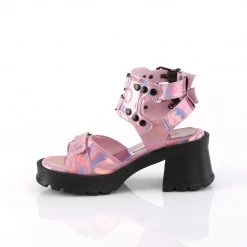 Demonia BRATTY-07 Pink Holo Patent New Arrivals