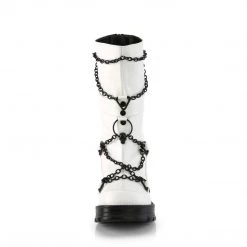 Demonia New Arrivals BRATTY-120 White Vegan Leather
