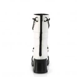 Demonia New Arrivals BRATTY-120 White Vegan Leather
