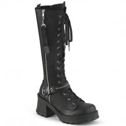 Demonia New Arrivals BRATTY-206 Black Vegan Leather