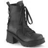 Demonia New Arrivals BRATTY-50 Black Vegan Leather