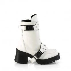 Demonia BRATTY-56 White Vegan Leather New Arrivals