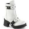 Demonia BRATTY-56 White Vegan Leather New Arrivals