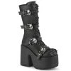 Demonia CAMEL-115 Black Vegan Leather